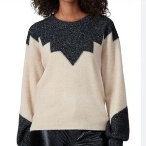 Joie Zinca Sweater Women’s Cashmere Wool Chevron Winter Fall Sz S